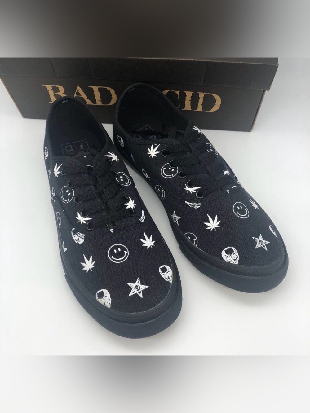 Bad acid unif pot leaf sneakers mens 10 wmn 11.5